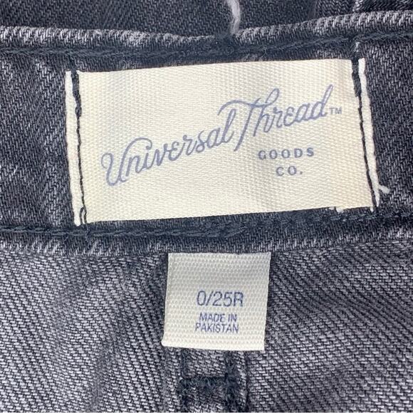 Universal Thread NWT Boyfriend Jeans Black 5 Working Pockets Belt Loops Size 25R - Picture 7 of 11